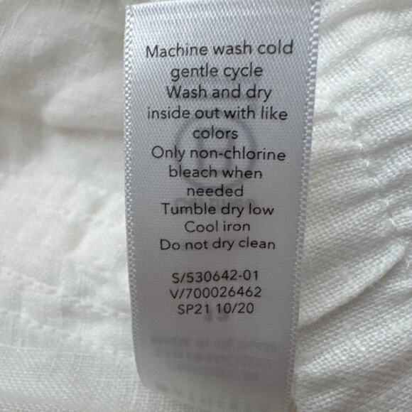 Athleta Women's Cabo Linen Joggers White LIghtweight Athleisure Summer Style - Picture 11 of 11